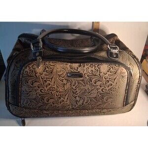 Vintage Amelia Earhart Paisley Rolling Satchel Bag